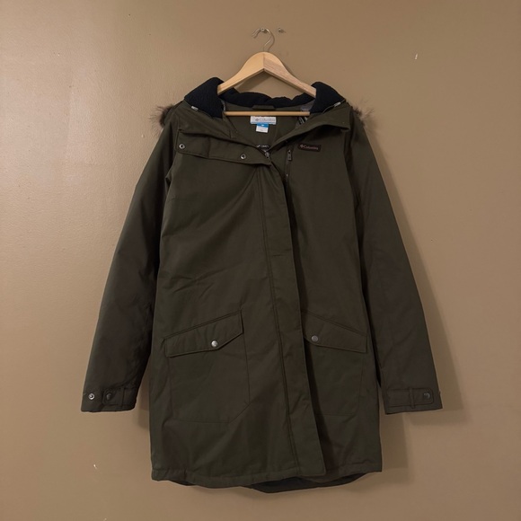 Columbia Women’s Olive Green Juniper Ridge Omni-Heat Infinity Down Parka - Picture 1 of 6